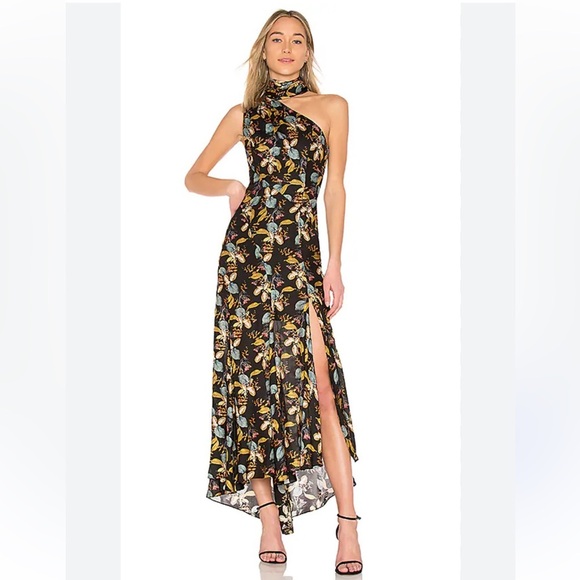NICHOLAS Ava Neck Tie Floral Maxi Dress | 4 - Picture 1 of 10